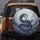 Eastern Dragon Luminous White Head Dark Blue Body Coiling Clouds Calligraphy - Travel Essentials Spare Tire Cover - 5