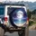 Glowing Full Moon Tropical Beach Palm Trees - Travel Essentials Gift Spare Tire Cover - 3