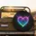 Iridescent Scribble Heart Cosmic Glow - Modern Mysticism Decor Gift Spare Tire Cover - 2