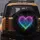 Iridescent Scribble Heart Cosmic Glow - Modern Mysticism Decor Gift Spare Tire Cover - 5