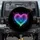 Iridescent Scribble Heart Cosmic Glow - Modern Mysticism Decor Gift Spare Tire Cover - 1