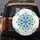 Blue Morning Glory Flowers Green Vines Golden Stars - Everyday Outdoor Vehicle Decor Gift Spare Tire Cover - 5