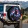 Futuristic Robot Neon Glowing Visor - Auto Enthusiast Visual Art Gift Spare Tire Cover - 3