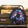 Futuristic Robot Neon Glowing Visor - Auto Enthusiast Visual Art Gift Spare Tire Cover - 2