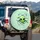 Green Alien Heads Silver Flying Saucers - Everyday Travel Adventure Gift Spare Tire Cover - 3