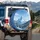 Majestic Snow Mountain Range Evergreen Forest Blue Sky - Outdoor Adventure Gift Spare Tire Cover - 3