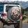 Blush Pink Flowers Dark Grey Swirls - Auto Accessory Home Decor Gift Spare Tire Cover - 3
