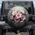 Blush Pink Flowers Dark Grey Swirls - Auto Accessory Home Decor Gift Spare Tire Cover - 1
