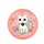 White Grey Striped Cat Pink Daisy Flowers Teal Dots Coral Background - Cat Lover Home Decor Gift Spare Tire Cover - 4