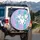 Layered White Hearts Lavender Purple Teal - Home Decor Gift for Heart Lovers Spare Tire Cover - 3