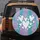 Layered White Hearts Lavender Purple Teal - Home Decor Gift for Heart Lovers Spare Tire Cover - 5