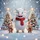 Bull Calf Red Scarf Teddy Bears Christmas Trees - Snowy Holiday Gift Spare Tire Cover - 6