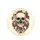 Human Skull Red Roses Green Leaves Parchment Texture - Gothic Decor Gift for Gothic Lover Spare Tire Cover - 4