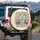 Mirrored Foxes Wildflower Vine Botanical Crest Wildlife Lover Gift Spare Tire Cover - 3