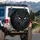 Scowling Bright Blue Eyes Thick Dark Brows Deep Charcoal Smoky Forms - Bold Look Strong Contrast Spare Tire Cover - 3