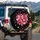 Scribbled Hearts Overlapping Cluster Scatter - Heart Lover Everyday Life Gift for Her Spare Tire Cover - 3