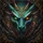 Formidable Dragon Face Teal Turquoise Scales Gold Glowing Eyes - Dragon Lover Gift Spare Tire Cover - 6