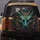 Formidable Dragon Face Teal Turquoise Scales Gold Glowing Eyes - Dragon Lover Gift Spare Tire Cover - 5