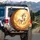 Majestic White Horse Gold Filigree Gallop - Fantasy Decor Gift for Horse Lover Spare Tire Cover - 3