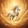 Majestic White Horse Gold Filigree Gallop - Fantasy Decor Gift for Horse Lover Spare Tire Cover - 6