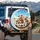 Cartoon Cows Vehicle Interior Rural Landscape Farmhouse Decor Gift for Cow Lover Spare Tire Cover - 3