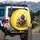 Vibrant Red Ladybug Spotted Wildflower Meadow - Nature Lover Gift Spare Tire Cover - 3