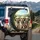 Three Fluffy Shih Tzu Dogs Colorful Bandanas Outdoor Landscape - Pet Lover Gift Spare Tire Cover - 3