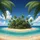 Tropical Island Palm Trees Ocean Beach - Outdoor Adventure Gift Spare Tire Cover - 6
