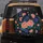 Lush Coral Peach Purplish Blue Chrysanthemum Floral Arrangement - Classic Elegance Gift Spare Tire Cover - 5