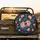 Lush Coral Peach Purplish Blue Chrysanthemum Floral Arrangement - Classic Elegance Gift Spare Tire Cover - 2