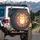 Plump Orange Tabby Cat Rosy Cheeks Pink Hearts Yellow Stars - Gift for Cat Lover Spare Tire Cover - 3