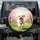 Joyful Fluffy White Dog Cherry Blossom Park - Outdoor Nature Lover Gift Spare Tire Cover - 1