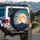 Luminous Full Moon Cherry Blossom Mountain - Nature Lover Gift Spare Tire Cover - 3