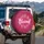 Blessed Word Aura Flowing Lettering Light Particles Glow - Spiritual Home Decor Gift for Believers Spare Tire Cover - 3