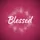 Blessed Word Aura Flowing Lettering Light Particles Glow - Spiritual Home Decor Gift for Believers Spare Tire Cover - 6