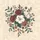 Hibiscus Dahlia Chrysanthemum Floral Garden - Botanical Lover Gift Spare Tire Cover - 6
