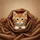 Ginger Tabby Kitten Pouch - Cat Lover Home Decor Gift Spare Tire Cover - 6