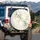 White Cream Cherry Blossoms Dark Brown Branches - Outdoor Nature Gift Spare Tire Cover - 3