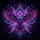 Great Horned Owl Tribal Geometric Neon Glow - Wildlife Lover Gift Spare Tire Cover - 6