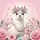 White Llama Flower Crown Beaded Necklace Floral Wildflower Nature Lover Gift Spare Tire Cover - 6