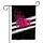 FIGHT Pink Breast Cancer Awareness Ribbon Stars White Black Stripes - Support Gift Garden Flag - 3