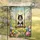 Black White Kitten on Wooden Swing, Spring Flowers - Hello Spring Garden Decoration Garden Flag - 5