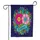 Fuchsia Pink Blooming Flowers Welcome - Psychedelic Floral Home Decor Gift Garden Flag - 3