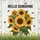 Hello Sunshine Sunflowers Honeybees Rustic Wood - Farmhouse Decor Gift Garden Flag - 6