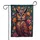 Majestic Golden-Eyed Owl Teal Orange Purple Floral - Wildlife Home Decor Gift Garden Flag - 3