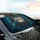 Majestic Wolf Head Feather Filigree - Road Trip Travel Accessory for Wildlife Lovers Car Sunshade - 6