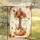 Rustic Cross Autumn Flowers Pumpkins Give Thanks To The Lord - Thanksgiving Holiday Decor Garden Flag - 5