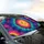Organic Psychedelic Fluid Tie Dye Sunburst Splashes Swirls Streaks - Car Interior Upgrade Car Sunshade - 6