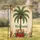 Tropical Palm Tree Hibiscus Flowers Welcome Sign - Garden Decor Gift for Gardeners Garden Flag - 1