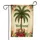 Tropical Palm Tree Hibiscus Flowers Welcome Sign - Garden Decor Gift for Gardeners Garden Flag - 3